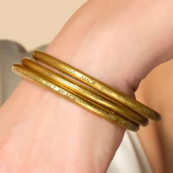 Best Gold Tone Love All Around Bangle Standard Bracelets & Cuffs