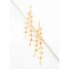 Hot Graceful Willow Zircon and Gold Dangle Earrings Fight Trafficking | Earrings