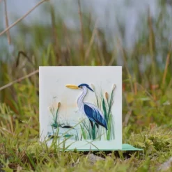 Hot Great Blue Heron Quilling Card Frame It! | Bird & Flower Cards