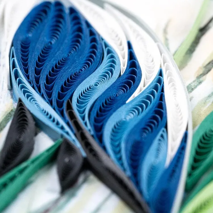 Hot Great Blue Heron Quilling Card Frame It! | Bird & Flower Cards