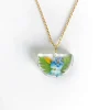 Clearance Half Moon Mixed Flower Necklace Necklaces