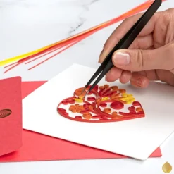 Hot Heart Quilling Card Love Cards