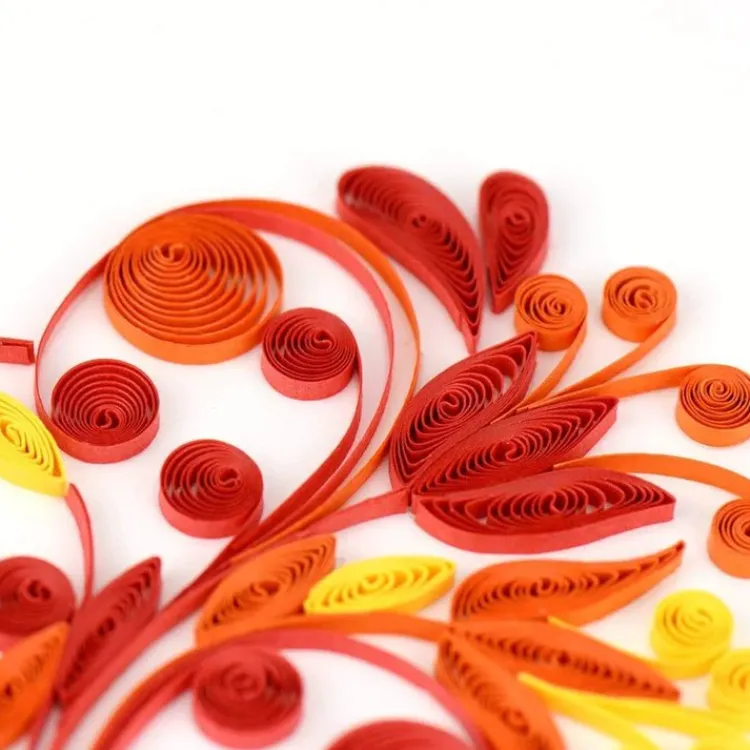 Hot Heart Quilling Card Love Cards
