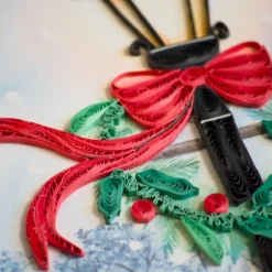 Online Holiday Lamp Post Quilling Card Christmas Cards