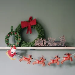 Outlet Holiday Reindeer Scene Candleholder Candles | Lanterns & Night Lights