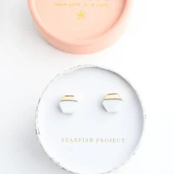 Clearance Honeycomb Mother of Pearl Studs Fight Trafficking | Earrings