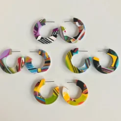 Hot Hoop Mosaic Pin Earrings Earrings