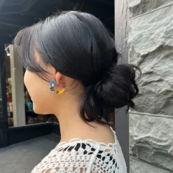 Hot Hoop Mosaic Pin Earrings Earrings