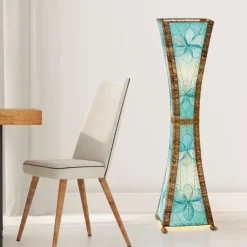 Sale Hourglass Large Leaf Lamp – Blue – preorder for est. ship 8/2025 Leaf Lamps