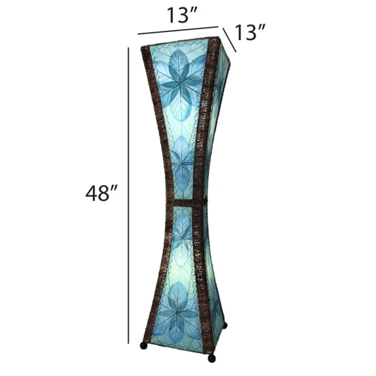 Sale Hourglass Large Leaf Lamp – Blue – preorder for est. ship 8/2025 Leaf Lamps