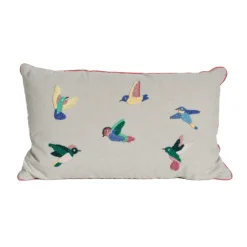 Discount Hummingbirds Embroidered Pillow 12″ x 20″ Pillows