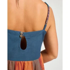 Discount Ivy Midi Dress Persimmon Plaid Dresses