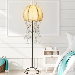 Discount Jellyfish Floor Leaf Lamp – Natural – preorder for est. ship 8/2025 Leaf Lamps