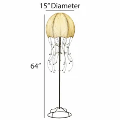 Discount Jellyfish Floor Leaf Lamp – Natural – preorder for est. ship 8/2025 Leaf Lamps