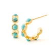 Discount Joyful Turquoise Small Hoop Earrings Fight Trafficking | Earrings