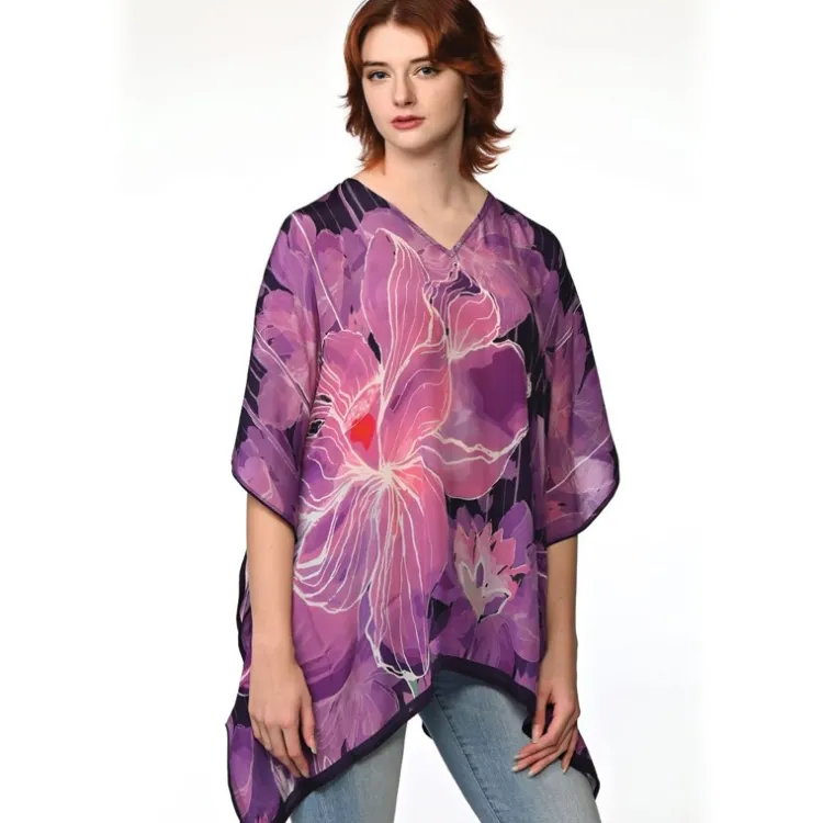 Best Kamala Lotus Top Purple Tops & Tunics