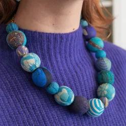 Outlet Kantha Azure Bauble Necklace Kantha Jewelry | Necklaces
