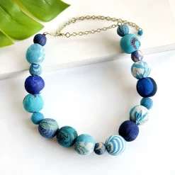 Outlet Kantha Azure Bauble Necklace Kantha Jewelry | Necklaces
