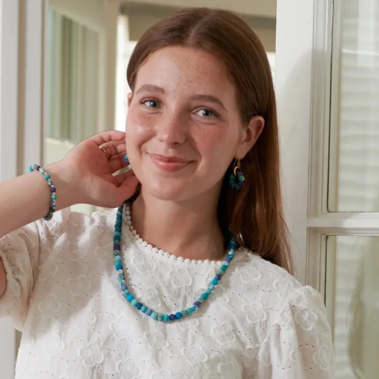 Outlet Kantha Azure Classic Necklace Kantha Jewelry | Necklaces