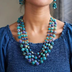 Outlet Kantha Azure Karita Necklace Kantha Jewelry | Necklaces