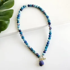 Outlet Kantha Azure Toggle Necklace Kantha Jewelry | Necklaces