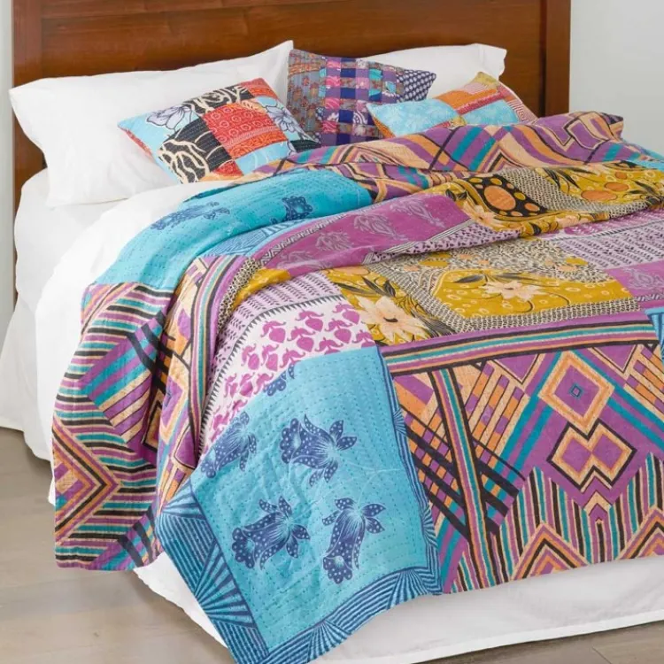 Online Kantha Bedcover – Queen Size Blankets & Throws