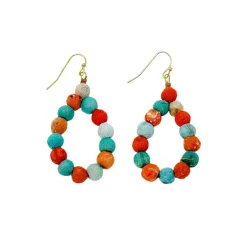 Hot Kantha Capri Teardrop Earrings Kantha Jewelry | Earrings