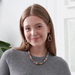 Hot Kantha Capri Teardrop Earrings Kantha Jewelry | Earrings