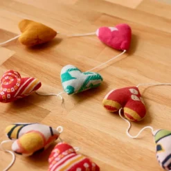 Discount Kantha Heart Garland Garlands | Wall Decor
