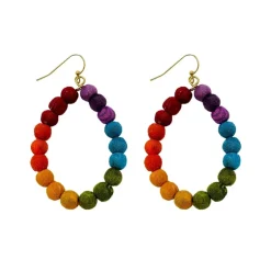 Discount Kantha Prism Teardrop Earrings Earrings | Kantha Jewelry