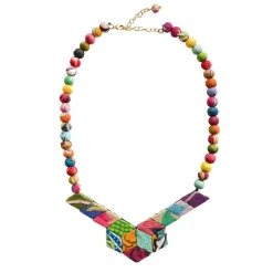 Fashion Kantha Stained Glass Necklace Kantha Jewelry | Necklaces