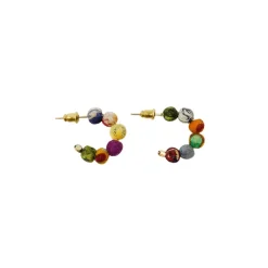 Outlet Kantha Tiny Hoop Earrings Kantha Jewelry | Earrings
