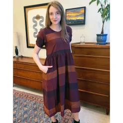 Best Kavita Dress Plum Stripe Women Women’s Sale | Dresses