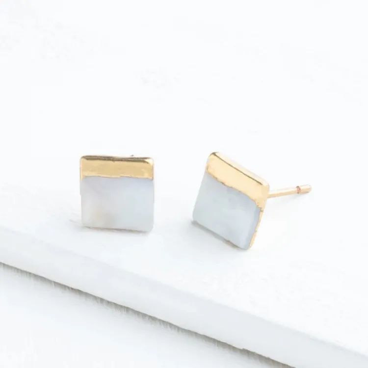 Fashion Kelly Mother of Pearl Earrings Fight Trafficking | Earrings