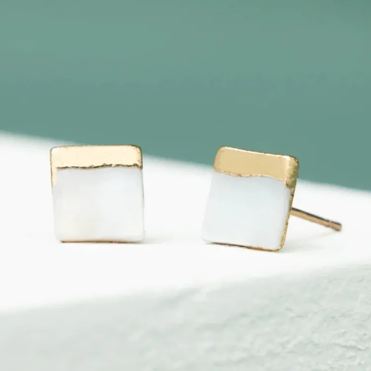 Fashion Kelly Mother of Pearl Earrings Fight Trafficking | Earrings