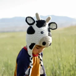 Hot Kids Animal Hat Cow Knitwear