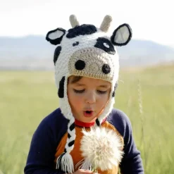 Hot Kids Animal Hat Cow Knitwear