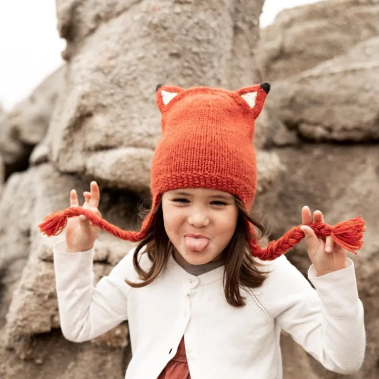Clearance Kids Animal Hat Fox Knitwear