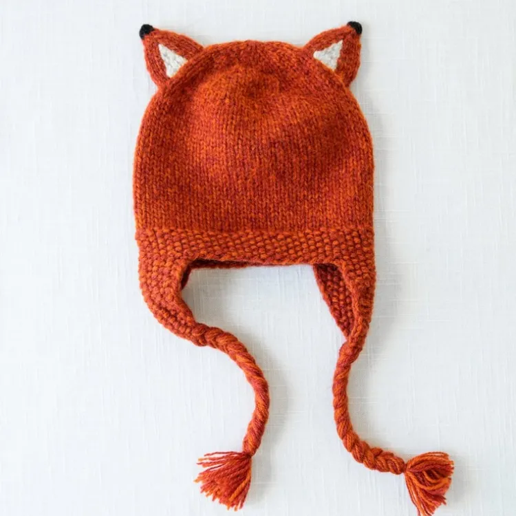 Clearance Kids Animal Hat Fox Knitwear