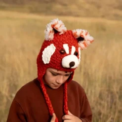 Outlet Kids Animal Hat Red Panda Knitwear