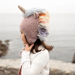Outlet Kids Animal Hat Unicorn Pastel Knitwear