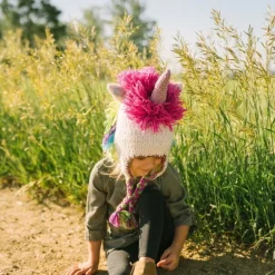 Online Kids Animal Hat Unicorn White Knitwear