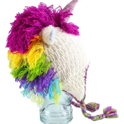Online Kids Animal Hat Unicorn White Knitwear