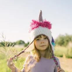 Online Kids Animal Hat Unicorn White Knitwear