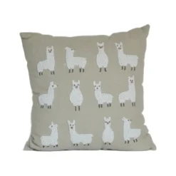 Discount Knotty Llama Embroidered Pillow Pillows