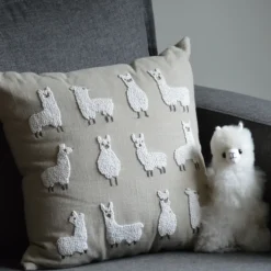 Discount Knotty Llama Embroidered Pillow Pillows