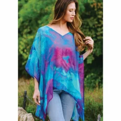 Discount Kumari Cotton Top – Blue Floral Tops & Tunics