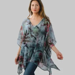 Clearance Kumari Cotton Top – Silver Leaves Tops & Tunics