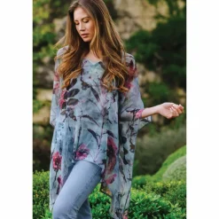 Clearance Kumari Cotton Top – Silver Leaves Tops & Tunics