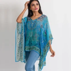 Fashion Kumari Top – Turquoise Lavender Tops & Tunics